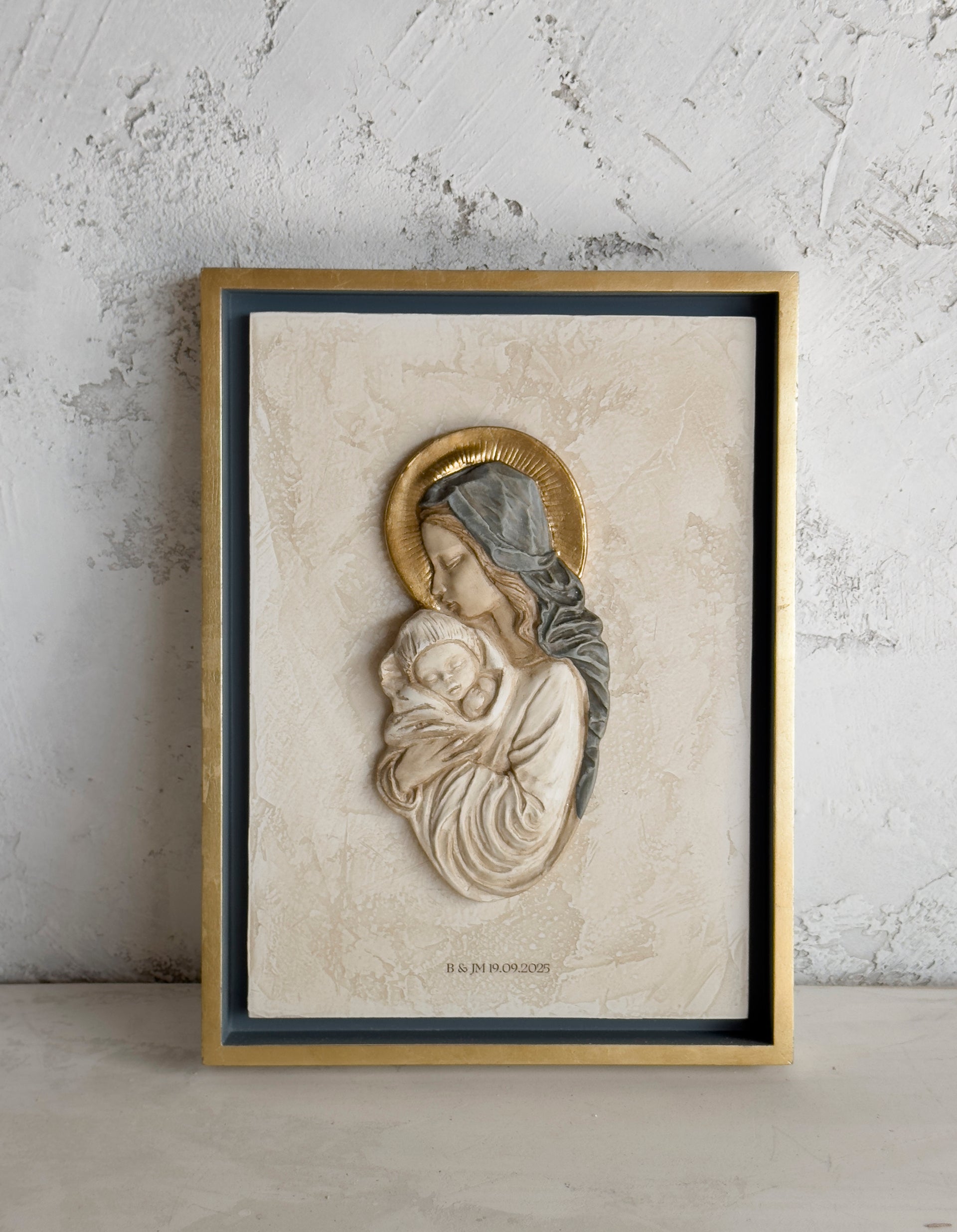 Virgen María azul